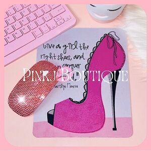 💗👠{Mousepad} Pink Glamour Marilyn Monroe Fashion Heel Computer Desk | Laptop!